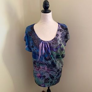 EUC Notations sparkly butterfly top